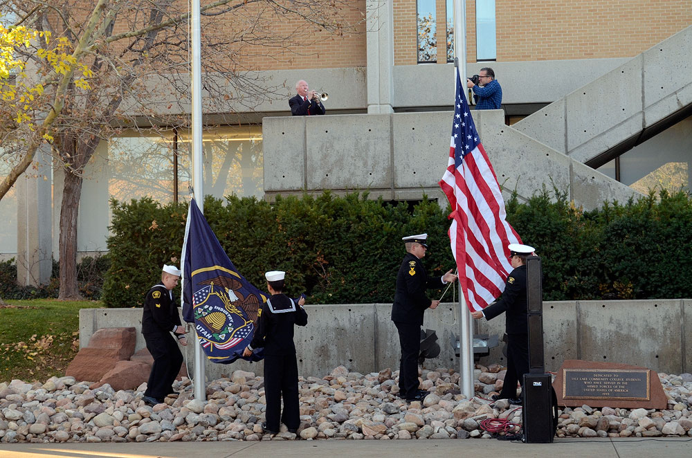 SLCC honors veterans with weeklong celebration Flag ceremony at Redwood