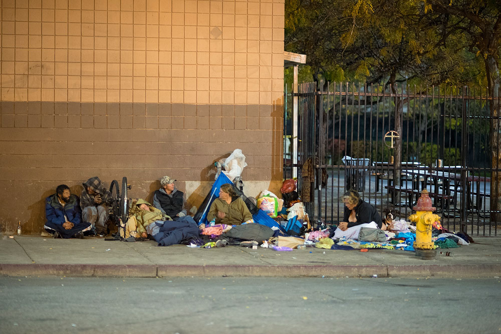 Join the fight against hunger, homelessness Homeless outside The Road Home