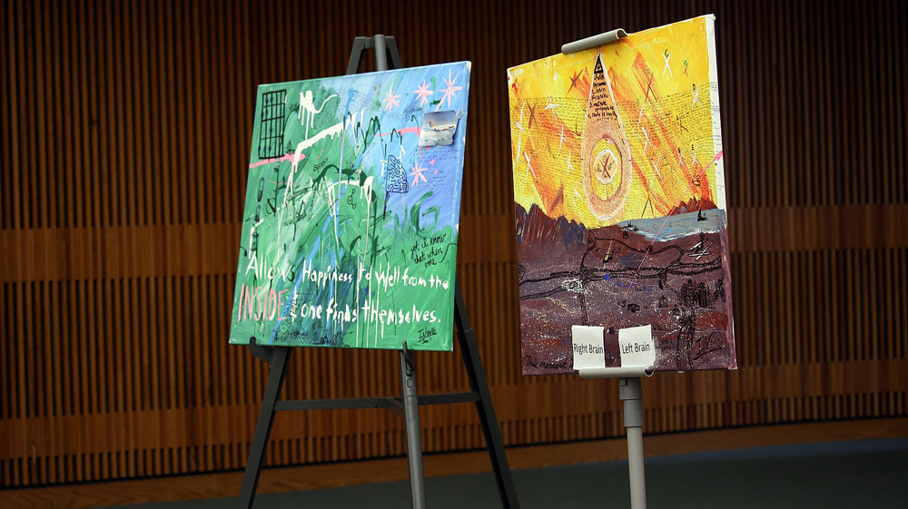 Art exhibit to highlight diverse student talent Two paintings