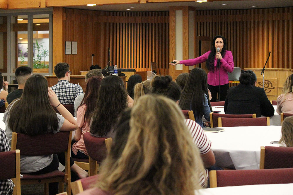 Local entrepreneur shares business savvy Amy Rees Anderson speaks to students