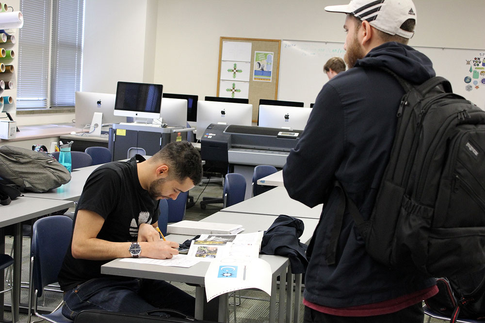 SLCC students offer advice to incoming freshmen Loren Deweese and Pablo Pinet