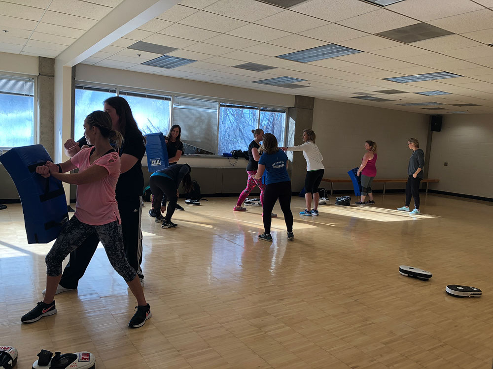 Health and fitness go hand in hand Self-defense training exercise