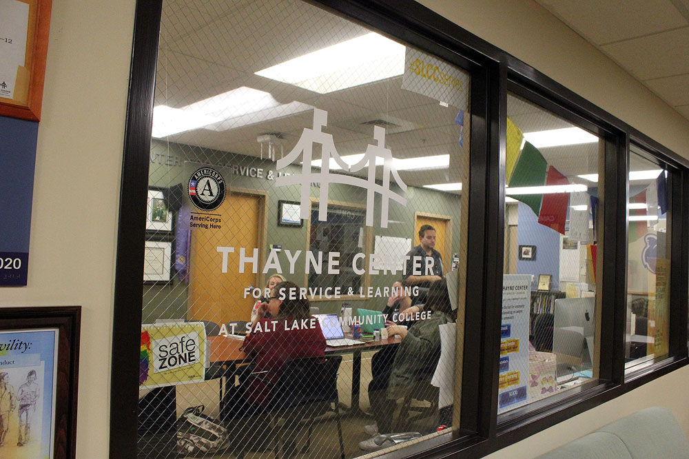 Change your community with SLCC Thayne Center Thayne Center window