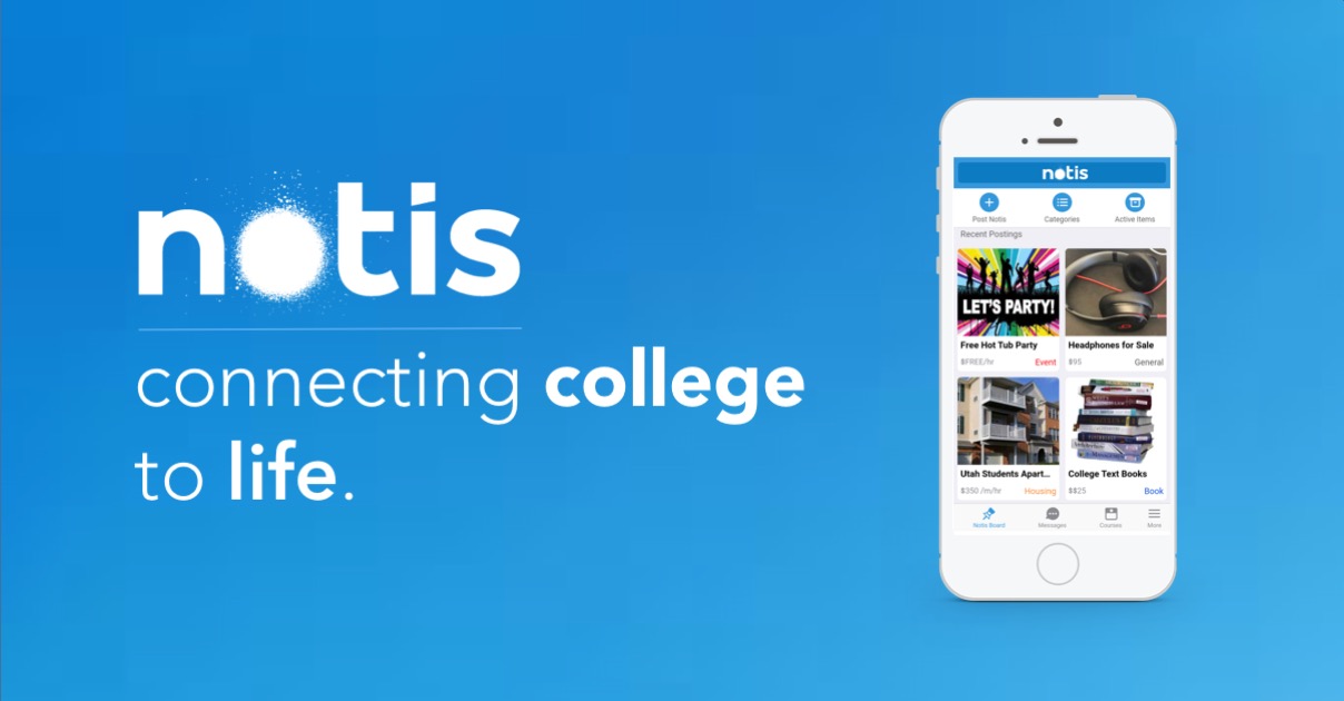 Notis app targets college marketplace Notis: connecting college to life