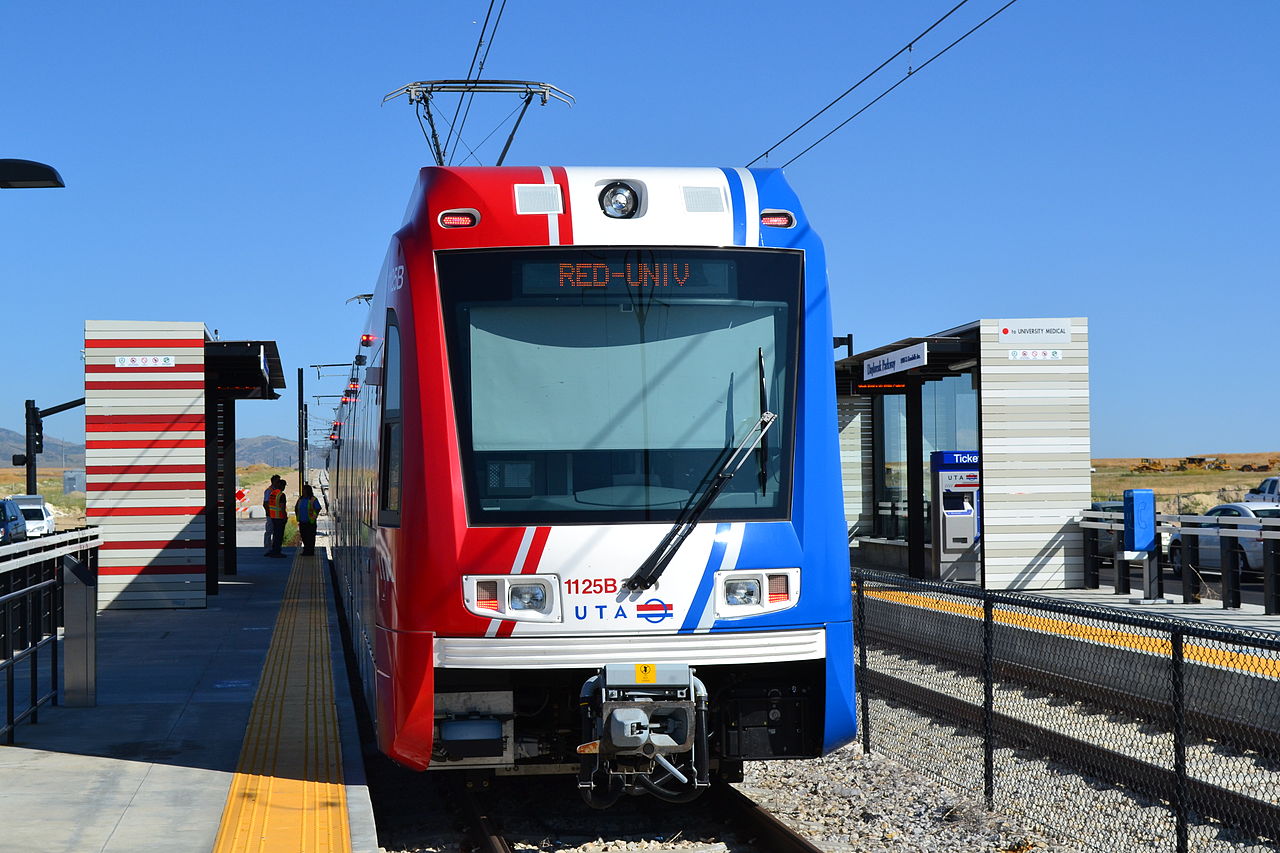 UTA provides free transit to SLCC students Red Line Trax train