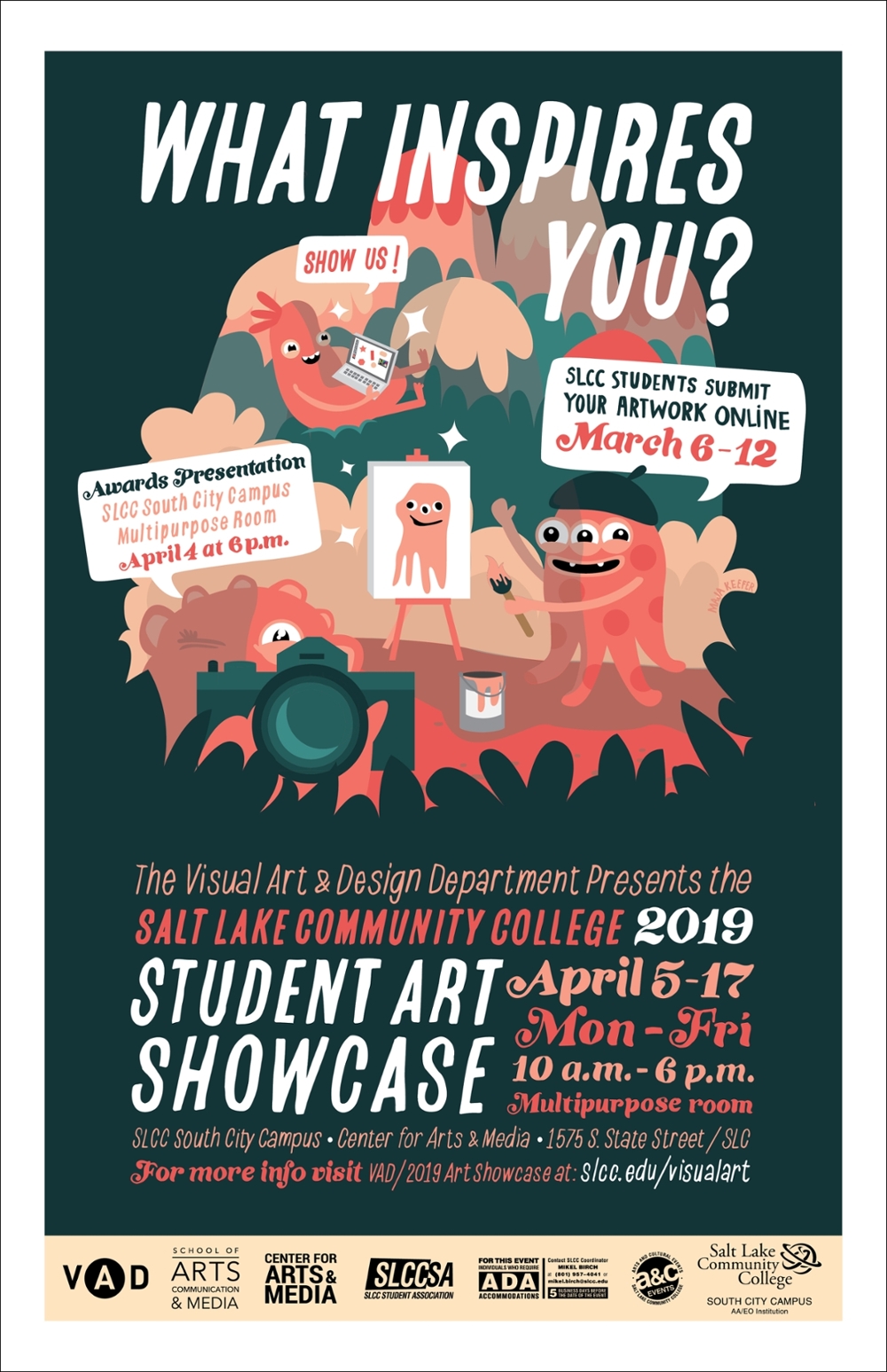 SLCC Student Art Showcase helps students gain exposure 2019 Student Art Showcase poster