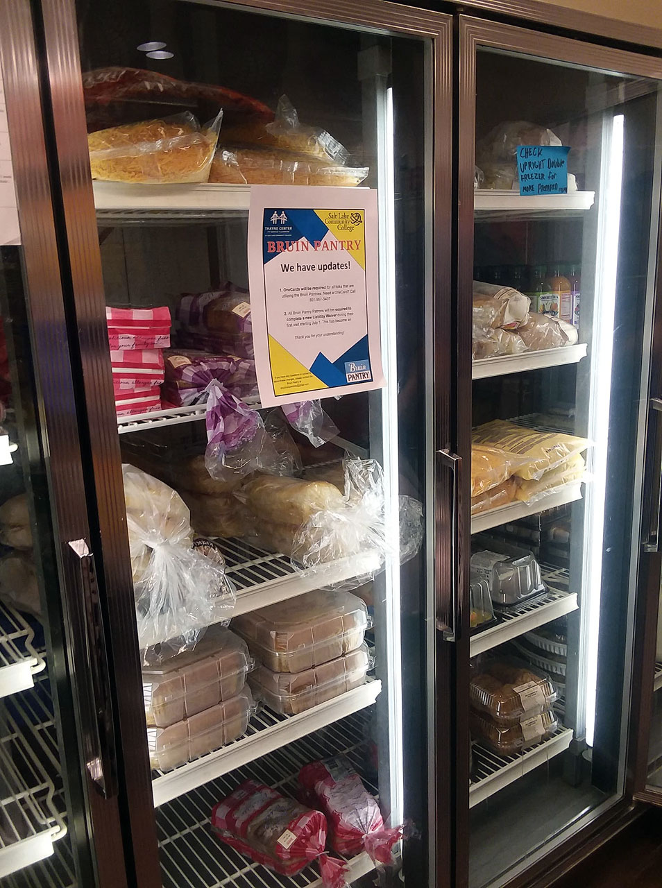 Bruin Pantry helps to fill the void Freezers full of food inside the Bruin Pantry