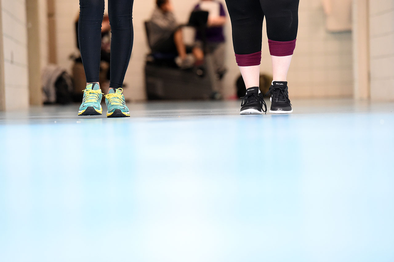 Where to work out on campus Shoes on the track