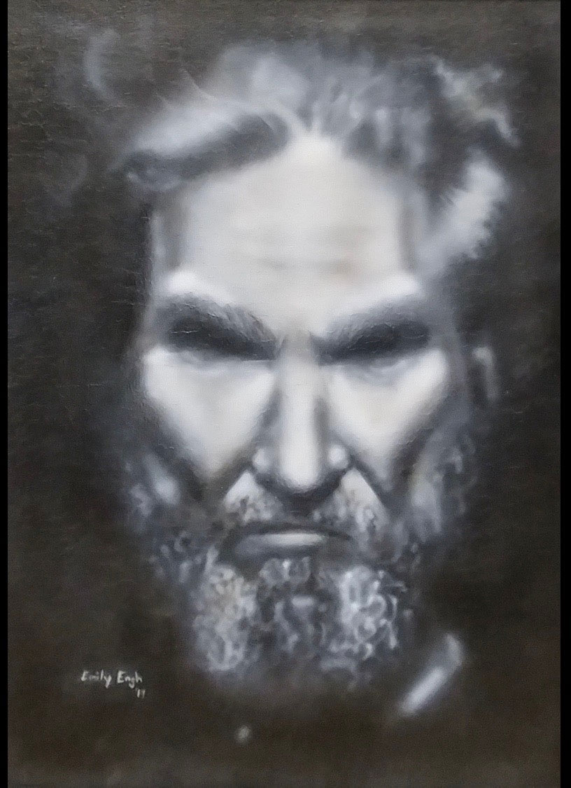 Student painting stolen from Redwood Campus Image of "Demons" painting