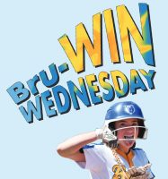 Bru-WIN Wednesdays celebrate SLCC athletes Bru-WIN Wednesday graphic with softball player