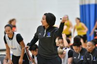 Grayer begins new era of SLCC women’s basketball Marcilina Grayer gestures from the sideline
