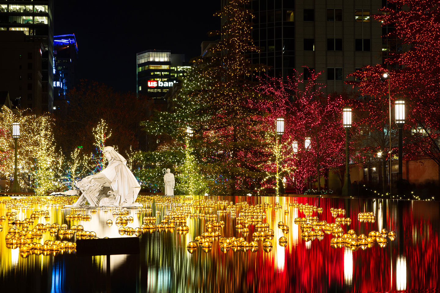 Photos: Local holiday lights Tea light candles surrounded by trees wrapped in holiday lights