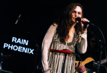 ASCAP Music Café serves up intimate music experience Rain Phoenix sings into the mic