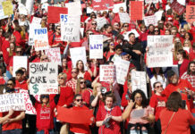 Utah teachers walk out, demand more funding Sea of red pleading lawmakers for funding