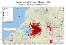 Aftershocks continue to rock Utah as ShakeOut approaches Map of recent seismic activity near Magna, Utah