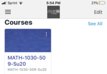 Canvas app helps students stay on track Screenshot of summer math class on Canvas app