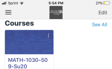 Canvas app helps students stay on track Screenshot of summer math class on Canvas app