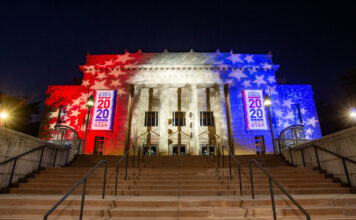 Letter from the editor: Make your voice heard this election year Kingsbury Hall lit red, white and blue