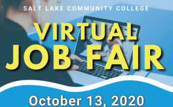 SLCC Career Services to hold first virtual job fair Salt Lake Community College Virtual Job Fair October 13, 2020 10 am - 2pm ONLINE!