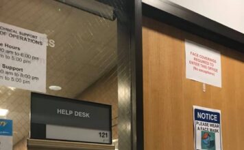 SLCC Help Desk slammed with calls as students, faculty go mostly online Entrance to Help Desk offices
