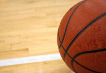 SLCC basketball teams play scrimmages before seasons begin in January Basketball on hardwood floor