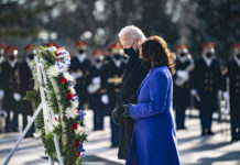2021 presidential inauguration calls for unity President Joseph R. Biden, Jr. and Vice President Kamala Harris participated in a Presidential Armed Forces Full Honors Wreath-Laying Ceremony at the Tomb of the Unknown Soldier at Arlington National Cemetery