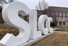 SLCC students voice opinions about mental health days SLCC block letter sign outside South City Campus