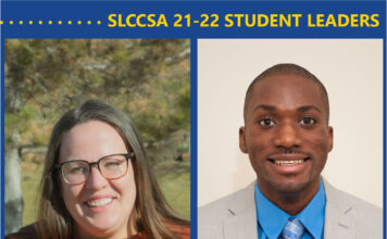 Lindsay Simons, Derrick Tuff elected SLCCSA president, executive vice president SLCCSA 21-22 student leaders Lindsay Simons and Derrick Tuff