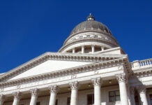 Utah joins the war on critical race theory Close-up of the Utah State Capitol