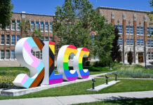 Give OUT Day: SLCC raising funds to support LGBTQ students SLCC block letter sign at South City Campus