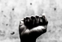 SLCC to recognize Juneteenth Grayscale image of Black fist