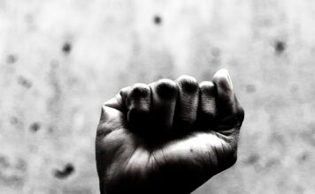 SLCC to recognize Juneteenth Grayscale image of Black fist