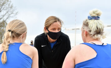 SLCC hires new volleyball head coach, assistant coach Shay Goulding-Meurer coaches two beach volleyball players