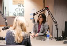 A conversation with Utah Lt. Gov. Deidre Henderson Deidre Henderson speaks into microphone