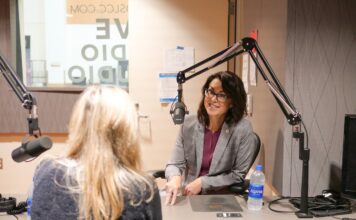 A conversation with Utah Lt. Gov. Deidre Henderson Deidre Henderson speaks into microphone