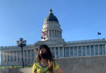 SLCC student traveled to U.S. to chase childhood dream Maria Pastrana Lopez stands in front of Utah State Capitol