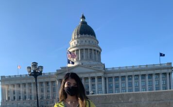 SLCC student traveled to U.S. to chase childhood dream Maria Pastrana Lopez stands in front of Utah State Capitol