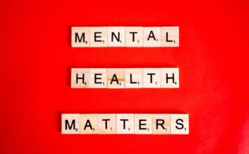 Addressing mental health: Student tools and resources Scrabble letters spell "Mental Health Matters" on red background
