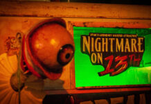 Nightmare on 13th celebrates 31 years with a spirited return Eyeball next to Nightmare on 13th sign