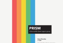 SLCC celebrates LGBTQ+ History Month Prism queer support group graphic