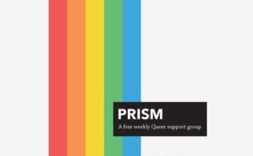 SLCC celebrates LGBTQ+ History Month Prism queer support group graphic