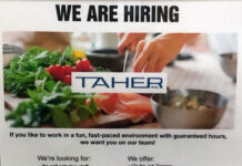 Labor and supply shortages create obstacles for SLCC’s on-campus dining Taher Foods Inc. hiring poster