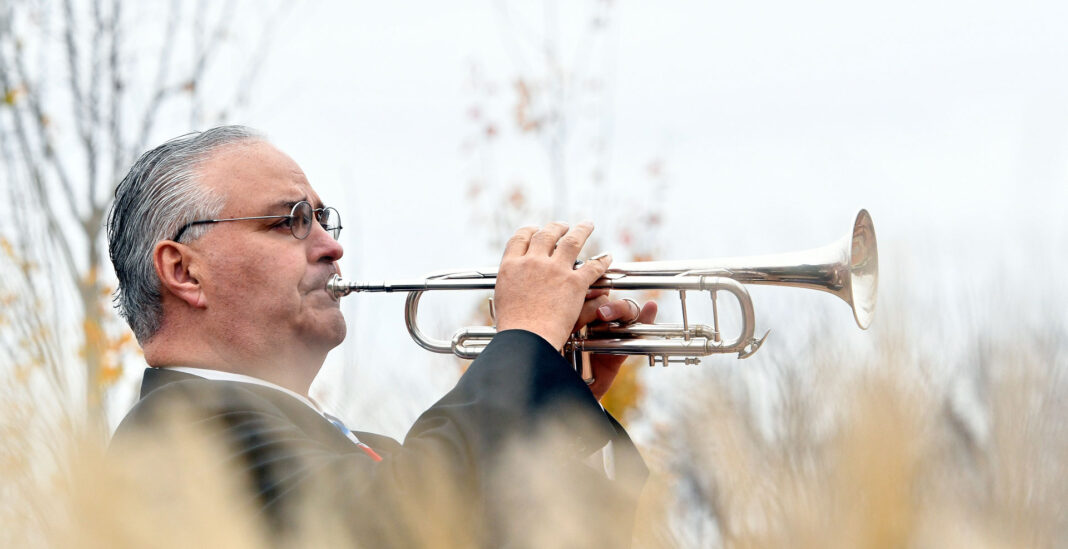 Craig Ferrin plays trumpet