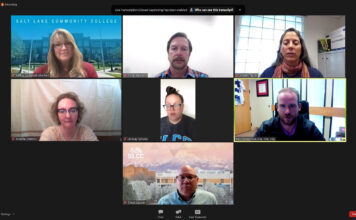 SLCC faculty and staff discuss safety and efficacy of COVID-19 vaccines Screenshot of Zoom webinar for SLCC COVID-19 vaccine panel