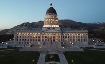 How Utah is dealing with current drought Aerial view of the Utah State Capitol