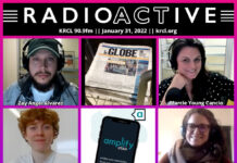 Voices Amplified: Jan. 31, 2022 RadioActive KRCL graphic for Jan. 31, 2022