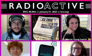 Voices Amplified: Jan. 31, 2022 RadioActive KRCL graphic for Jan. 31, 2022