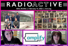Voices Amplified: Feb. 14, 2022 RadioActive KRCL graphic for Feb. 14, 2022