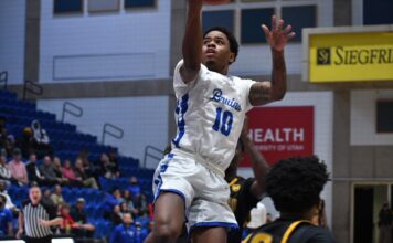 Following viral sensation, point guard Chase Adams fosters spirit at SLCC Chase Adams attempts a layup