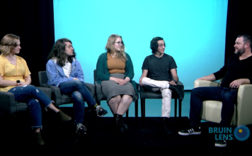 Bruin Lens: The cast and crew of ‘Assassins’ From left to right: Megan McArthur, Owen Briggs, Elaia Echevarria, Luke Jensen, Mike Adamson